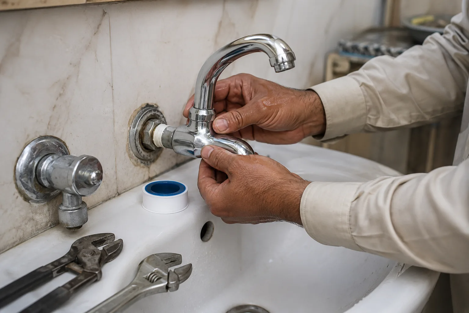 Plumbing work example